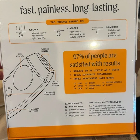 Nood The Flasher 2.0 IPL Hair Removal Device - White and Black - Picture 2 of 5